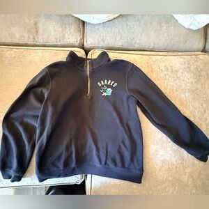 Sharks Black Quarter-Zip Sweater
